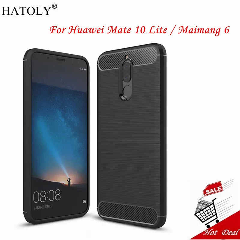 Чехол HATOLY для Huawei Mate 10 Lite чехол резиновый и мягкий телефона из ТПУ / Nova 2i чехлы 5 9