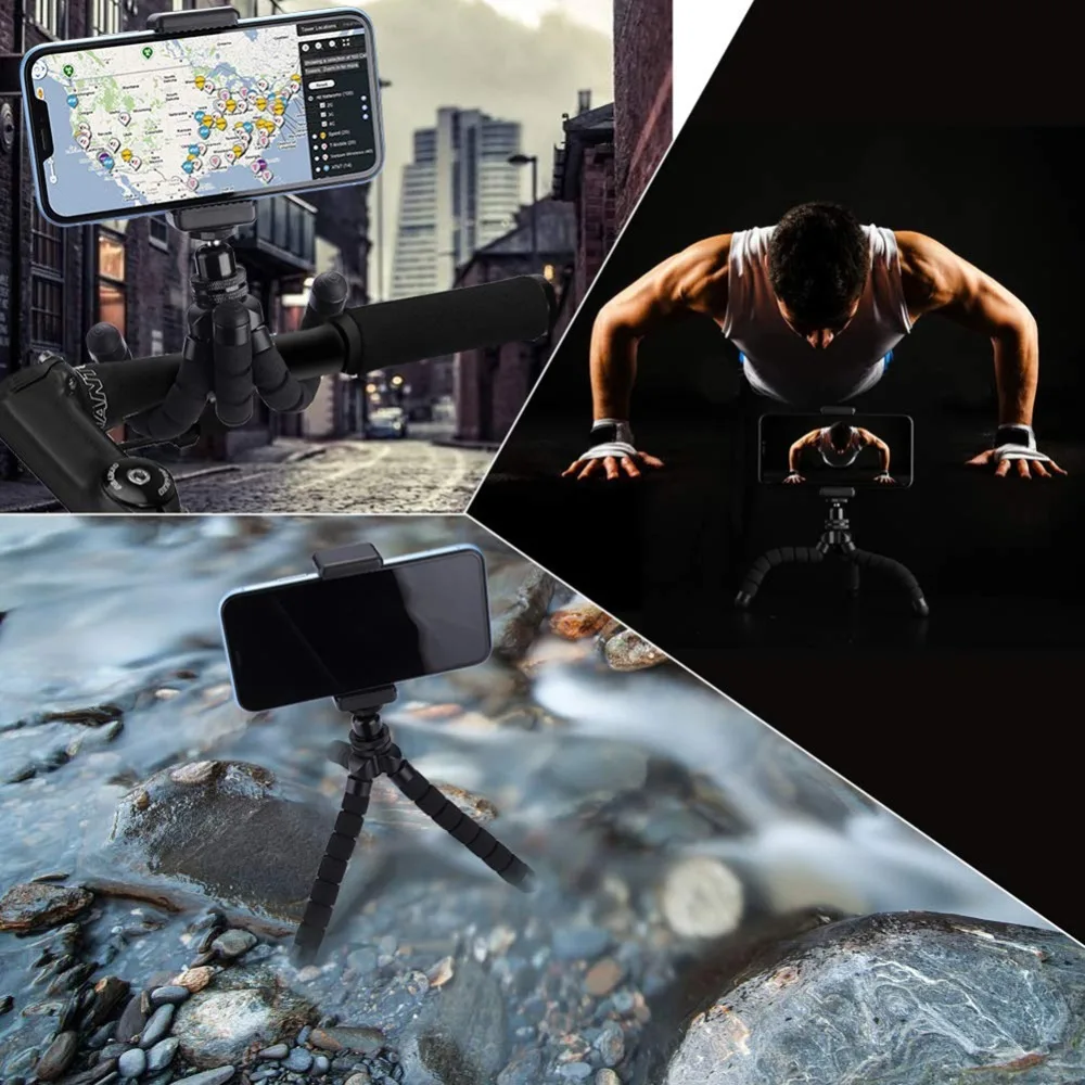 Гибкий мини штатив Осьминог с Bluetooth пультом дистанционного спуска затвора для