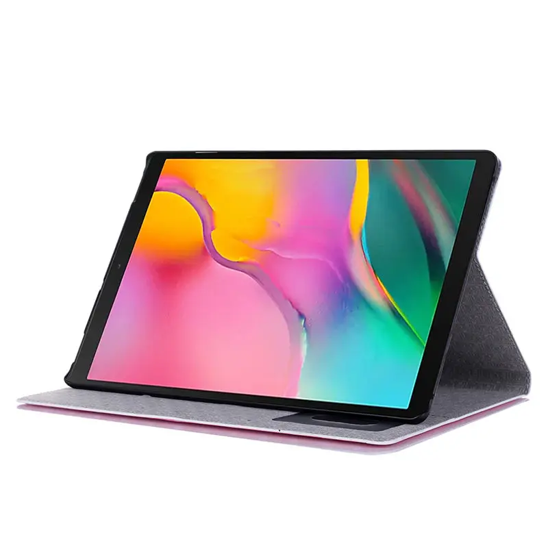Чехол для samsung Galaxy Tab A 10,1 T510 T515 SM-T510 чехол Funda из искусственной кожи с животным узором флип-чехол с подставкой+ пленка+ ручка