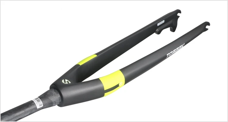 26er yellow Toseek полностью Углеродный волокно MTB велосипед конус горный велосипед Велосипедная вилка части матовая отделка 1-1/8 28,6 мм bicicleta 26/27. 5/29ER - Цвет: 26er yellow
