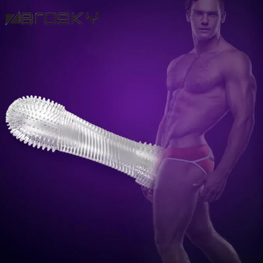 Zerosky многоразовые презервативы lube текстурированный расширитель рукав винт нить
