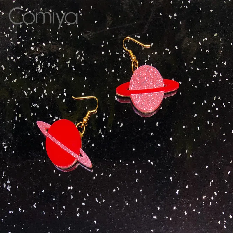Comiya, этнические большие висячие серьги, вечерние аксессуары, Женские Ювелирные изделия, акриловая планета Orecchini Donna, висячие серьги для женщин