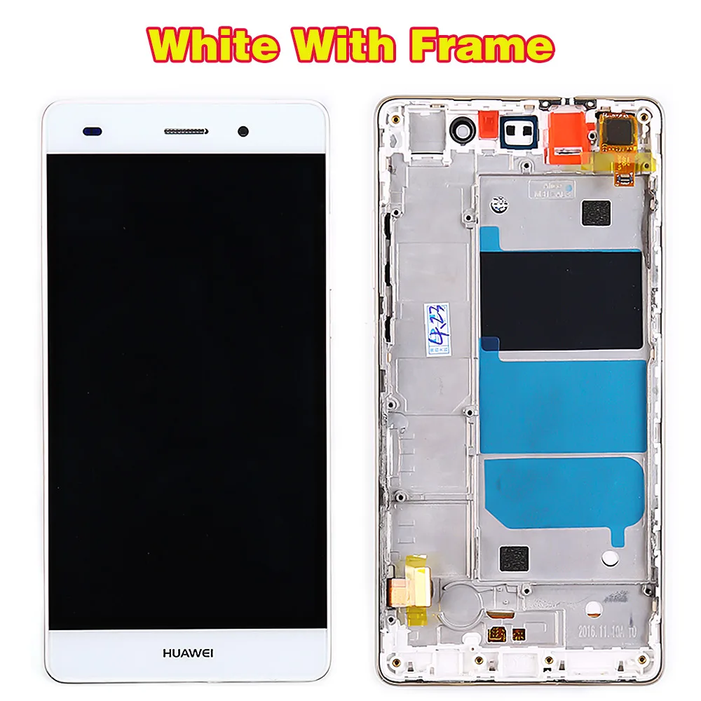 White With Frame Huawei P8 Lite ALE-L21 5,0 дюймов ЖК-дисплей кодирующий преобразователь сенсорного экрана в сборе 1280*720 рамка с бесплатными инструментами и закаленным стеклом - Цвет: White With Frame