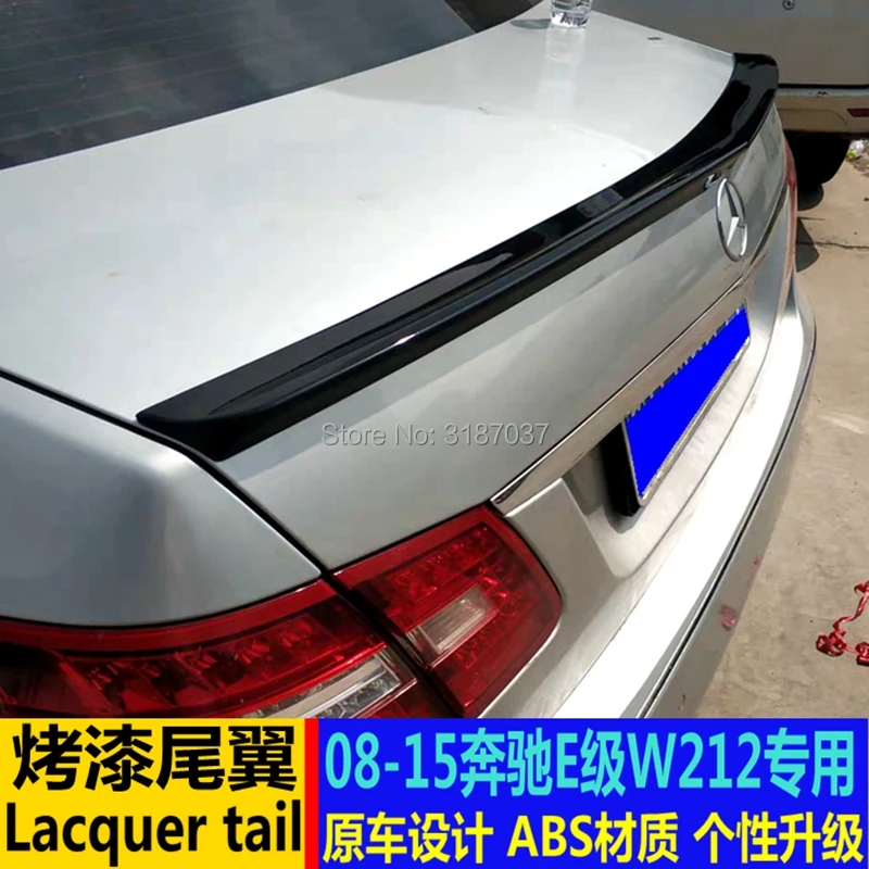 Для Benz W212 E320L E260L E300L E63 Спойлер ABS Пластик Неокрашенный задний спойлер на крыло