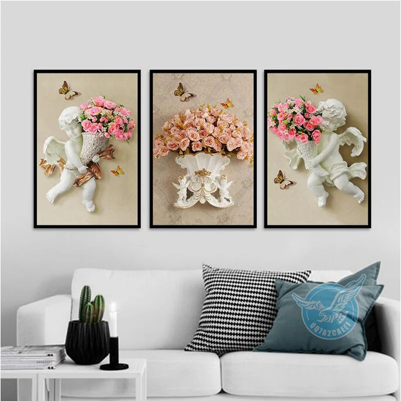 

Canvas Painting 3D Deer Oil Coloring wall pictures for living room Animal cuadros decoracion Paintings drawing No Frame