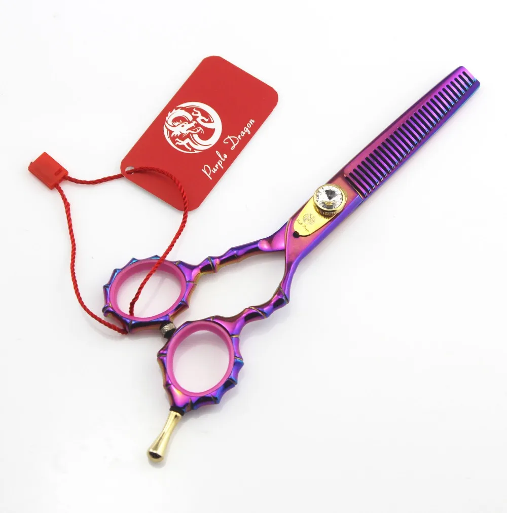 Парикмахерские ножницы 571 #5 5 ''Purple Dragon высшего класса 440C для стрижки