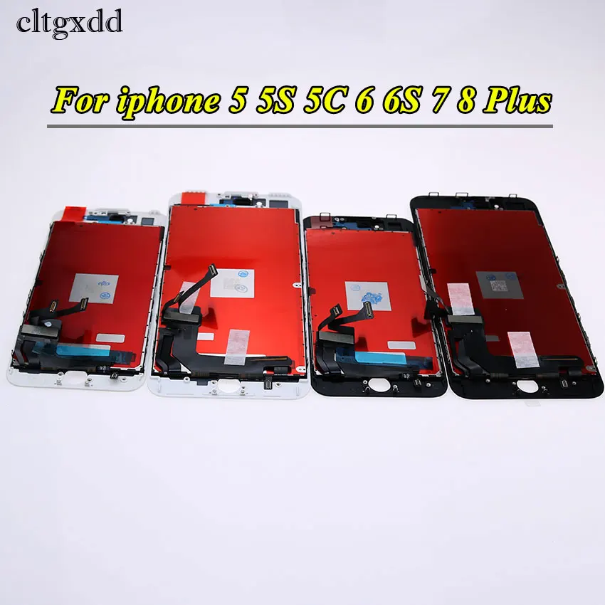 Cltgxdd 1 шт. Класс AAA+++ для iPhone 5 5S 5C 6 6S 7 8 плюс ЖК-дисплей Сенсорный экран сборки Замена дисплея без потери пикселя