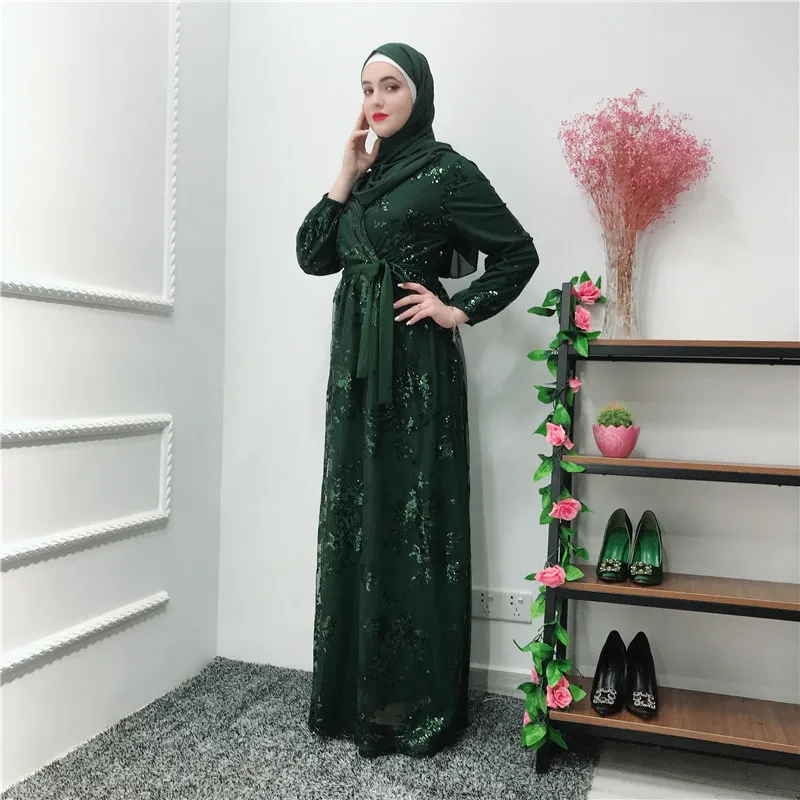 Кружевное двухслойное платье с золотым покрытием 2019 Рамадан халат абайя Дубай