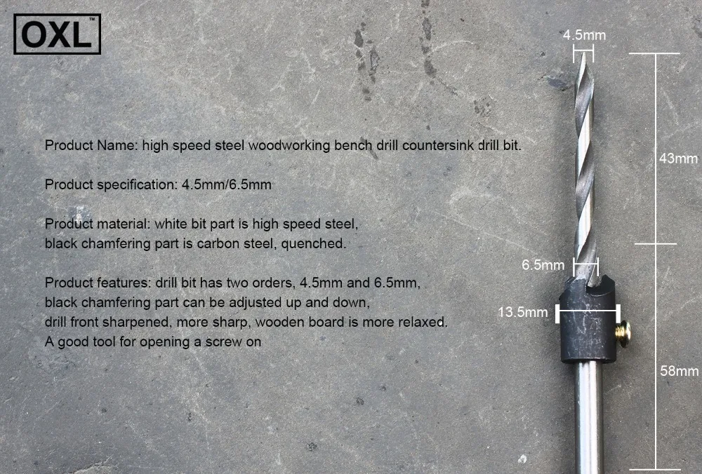 High Speed Steel Carpentry Steps Drill Guide Heavy Head Bit Punch Chamfer On Screw One | Инструменты