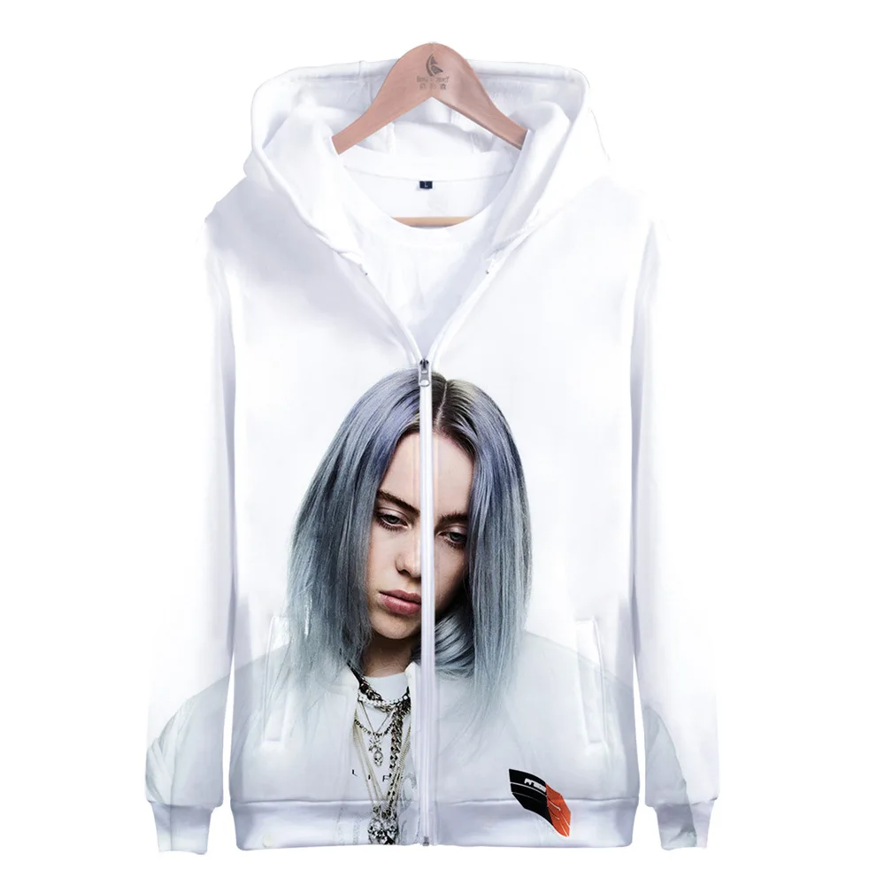 Billie Eilish/худи для женщин и девочек; детская толстовка; куртка с капюшоном; пальто на молнии; одежда