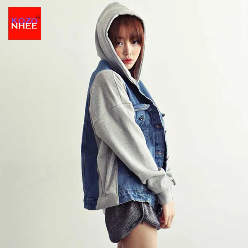 Свободная Женская Весенняя джинсовая куртка бомбер для женщин стеганая