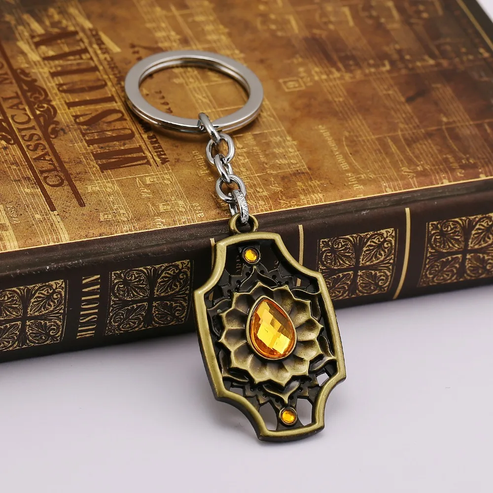 J магазин DOTA2 брелок Брелоки hero Логотип мужской держатель для ключей Бронзовый
