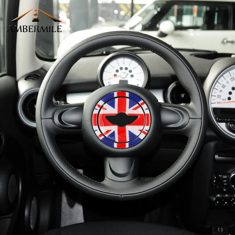 3D наклейки на рулевое колесо AMBERMILE декоративные для Mini Cooper Countryman R55 R56 R57 R58 R60 R61