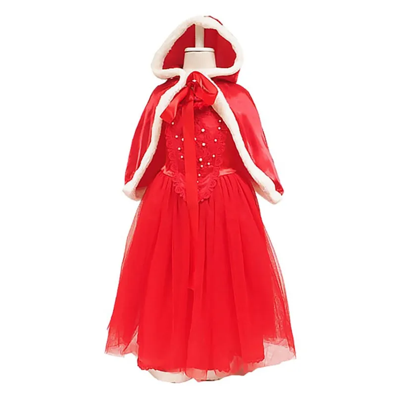 Fantasia Roupa Infantil Fantasy Girls Blue Cloak Dress for Cosplay Party Princess up Kids Halloween Carnival Costume | Детская одежда и
