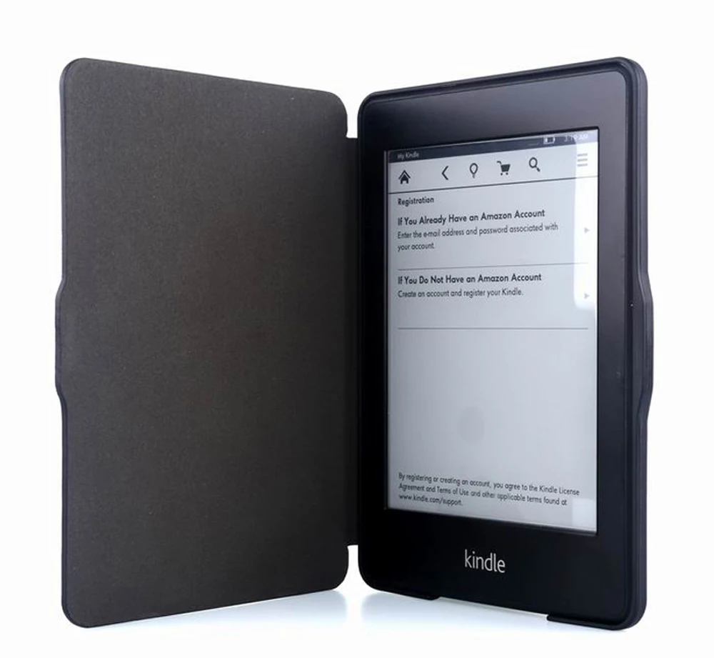 Hot Pada case for Amazon kindle paperwhite 2015 6'' touchscreen ereader 6 smart cover pu leather case(Don't touch my kindle) |