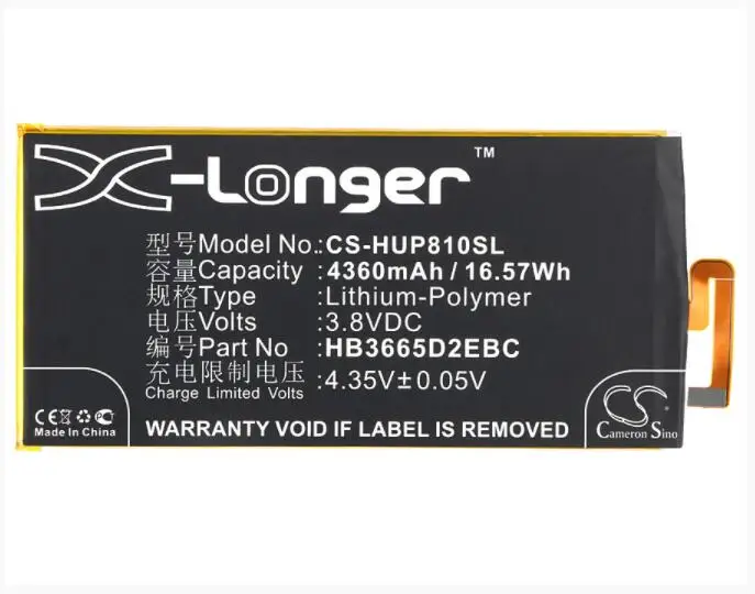 Аккумулятор Cameron Sino 4360mah для HUAWEI Ascend P8 Max DAV-703L DAV-713L HB3665D2EBC для мобильных телефонов, смартфонов Аккумулятор Cameron Sino 4360mah для HUAWEI Ascend P8 Max DAV-703L DAV-713L HB3665D2EBC для мобильных телефонов, смартфонов