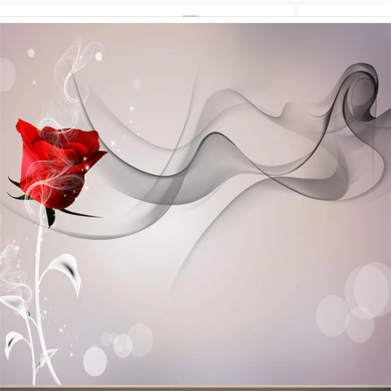 wellyu Custom large mural 3D living room bedroom обои background wall paper rose smoke papel de parede wallpaper for walls 3 d |
