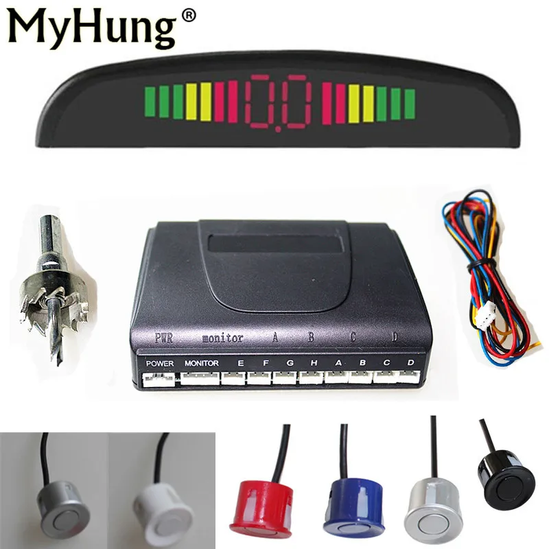 Датчик парковки автомобиля 8 датчиков + зуммер резервный радар-детектор система