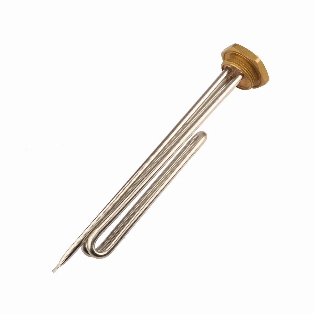 

DN32 1-1/4" 42mm Thread Brass Flange Burrow Heating Element for Water Heater 1.5KW 220V