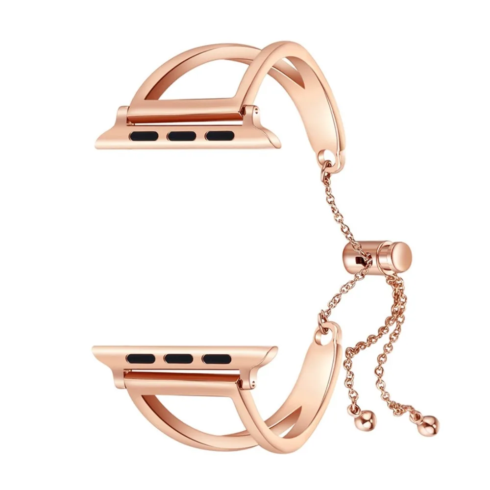 Ремешок из нержавеющей стали для Apple Watch band роскошный металлический браслет iWatch