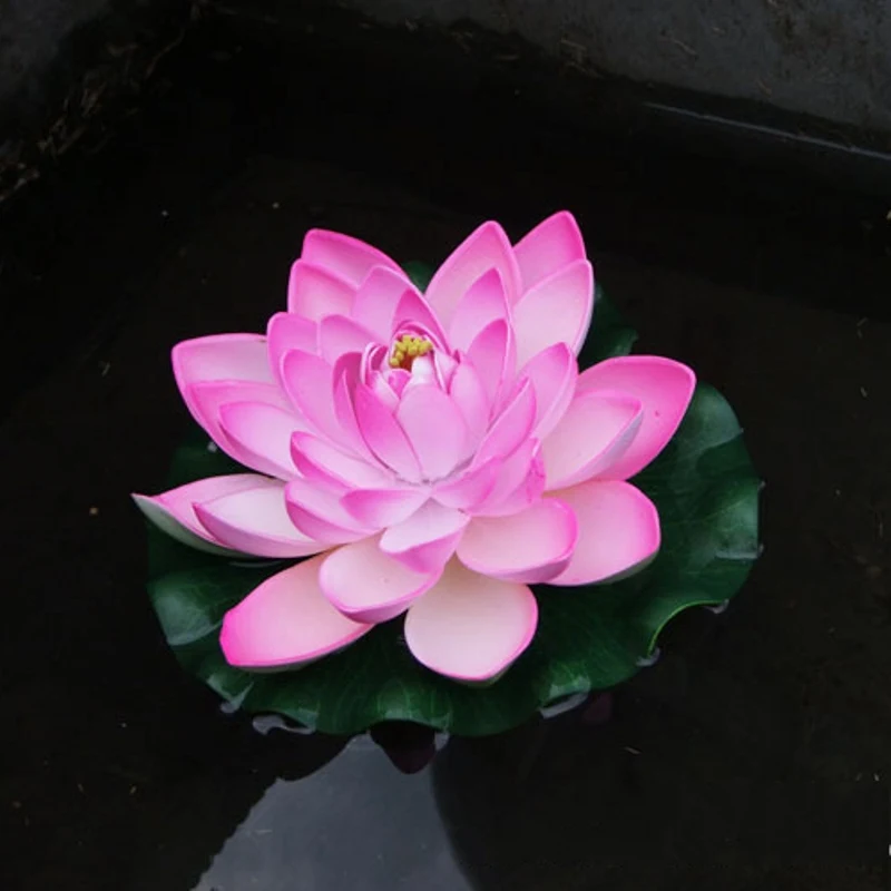 1 шт. искусственный цветок лотос 18 см|wedding garden decoration|real touchartificial lotus |