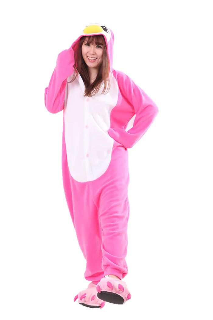 Animal Costume Cosplay Adult Pyjamas JP pink blue yellow Penguins tiger bee sheep and pigs deer owl Pajamas |