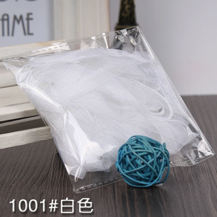 10 м/лот 1 см прозрачные шифоновые ленты из органзы DIY ручной работы товары для рукоделия подарочная упаковка украшения белые ленты
