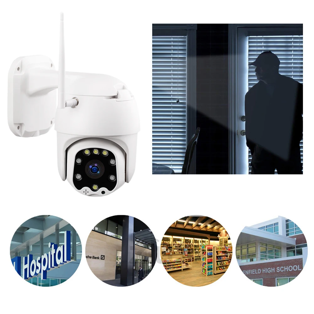 PTZ скоростная купольная wifi IP камера 1080P уличная 5X Zoom Беспроводная камера 8 шт. Led IR 30 м двухсторонняя аудио CCTV камера видеонаблюдения приложение Camhi