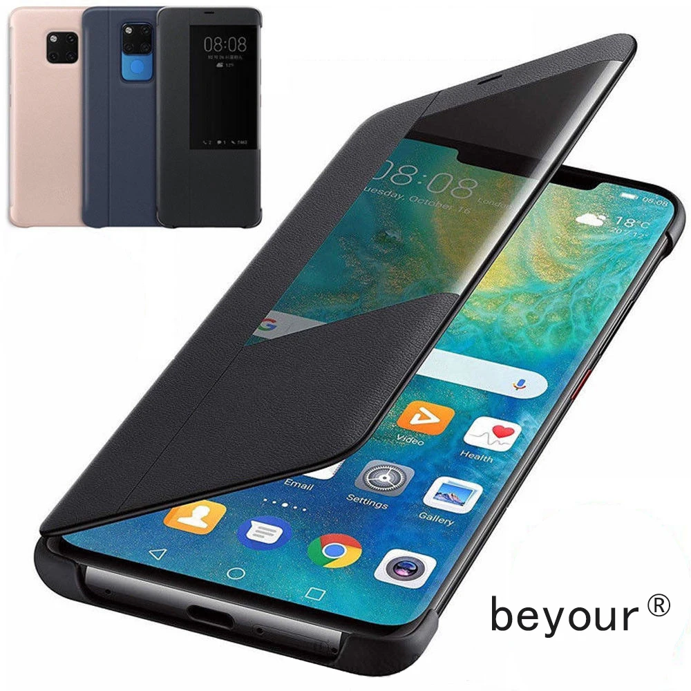 Оригинальный Официальный чехол beyour для Huawei Mate 20 Pro X View умный P40 lite P30 P20 кожаный