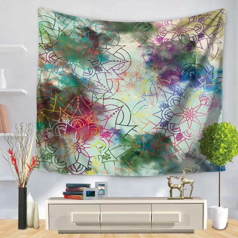 Home Decorative Wall Hanging Carpet Tapestry Rectangle Bedspread New Color Mandala Flower Geometric Pattern GT1254 | Дом и сад