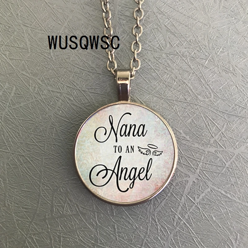WUSQWSC 2018/Memorial ожерелье шарм Нана ангел память потерянный ребенок внук мертвенный