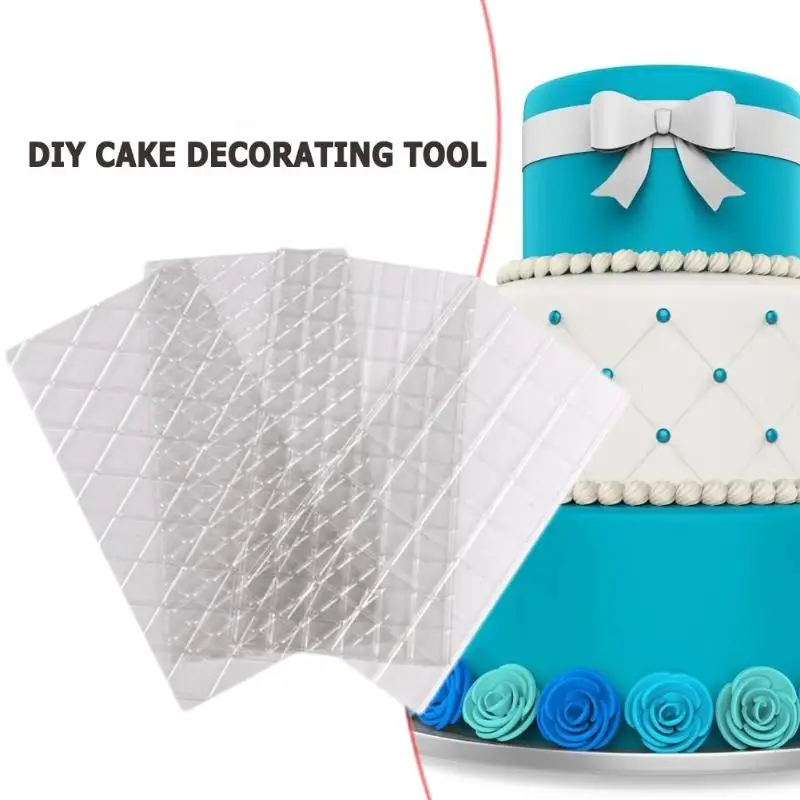 4 шт./компл. пластиковые DIY крем Фондант для форм кекса Gumpaste трафаретные формы решетки трафарет для торта приборы для украшения выпечки Кондитерские инструменты