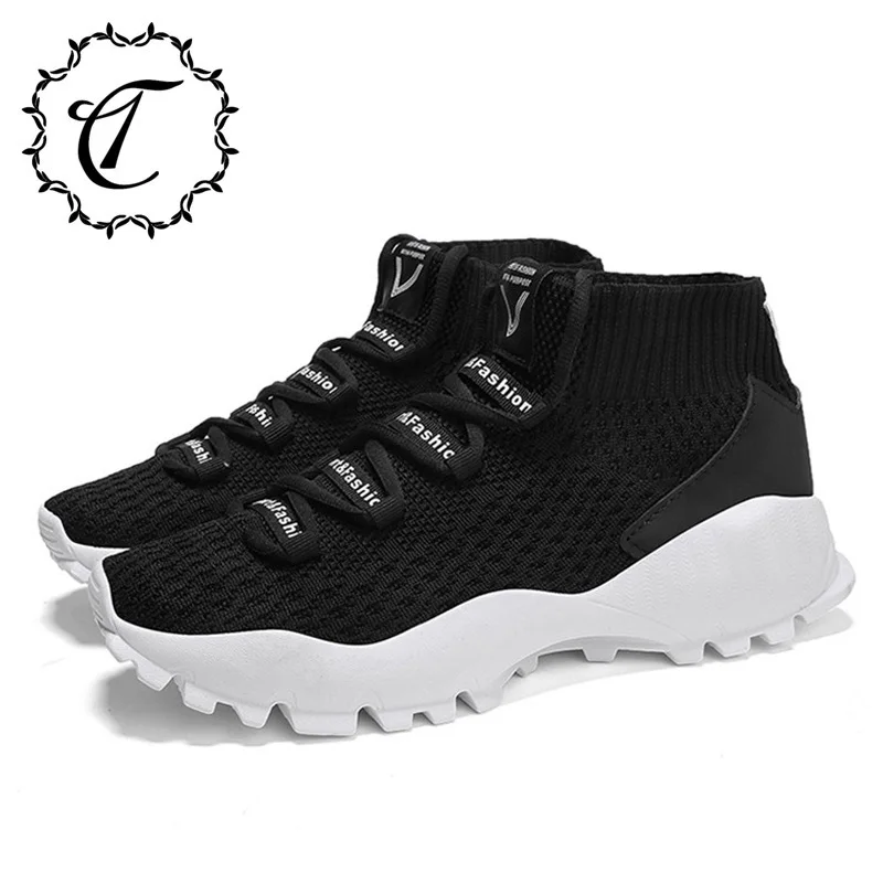 CatriCa Hot Sale Summer 2019 Male Designer Sock Breathable High Top Quality Shoes Men Fashion Luxury Sneakers Black Green KF01 | Обувь