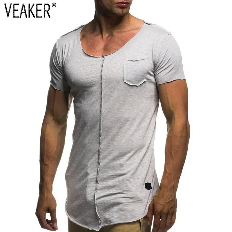 

Мужская Повседневная футболка с круглым вырезом, однотонная серая футболка с коротким рукавом для фитнеса, M-3XL, 2019