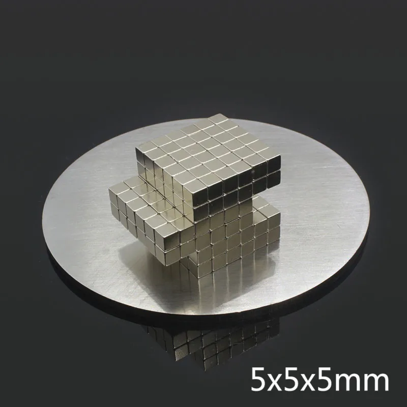 125 шт. 5x5x5 блок N35 Неодимовый магнит бак Куб 5 мм супер сильный, мощный DIY Головоломка магнитные постоянные магниты NdFeB квадратный
