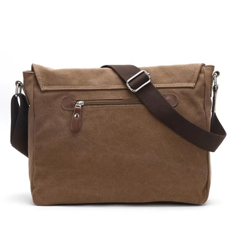 Сумка на плечо сумка мессенджер для колледжа Мужская холщовая кофейная бизнес