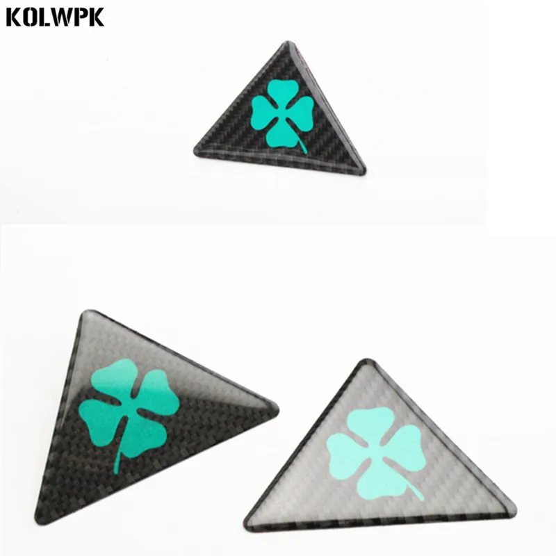 Значок эмблема бокового крыла автомобиля Alfa Romeo quatrefoil green delta для 147 156 166 159 Giulietta