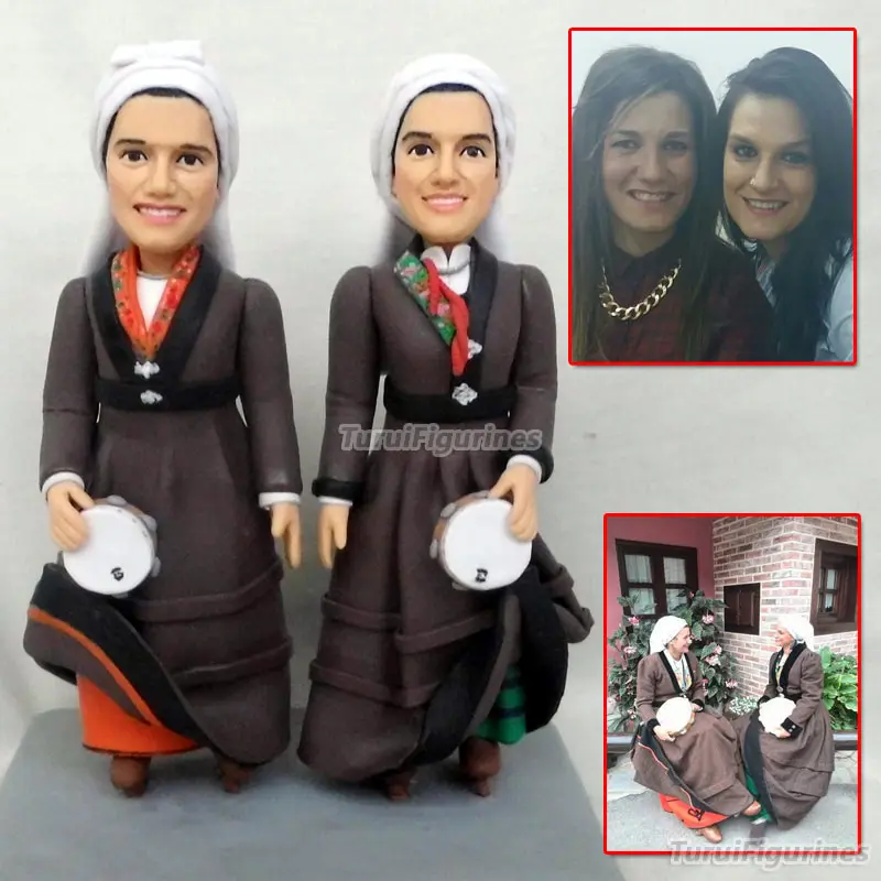 Фигурка из полимерной глины ooak кукла на заказ для пары подарок свадьбу или