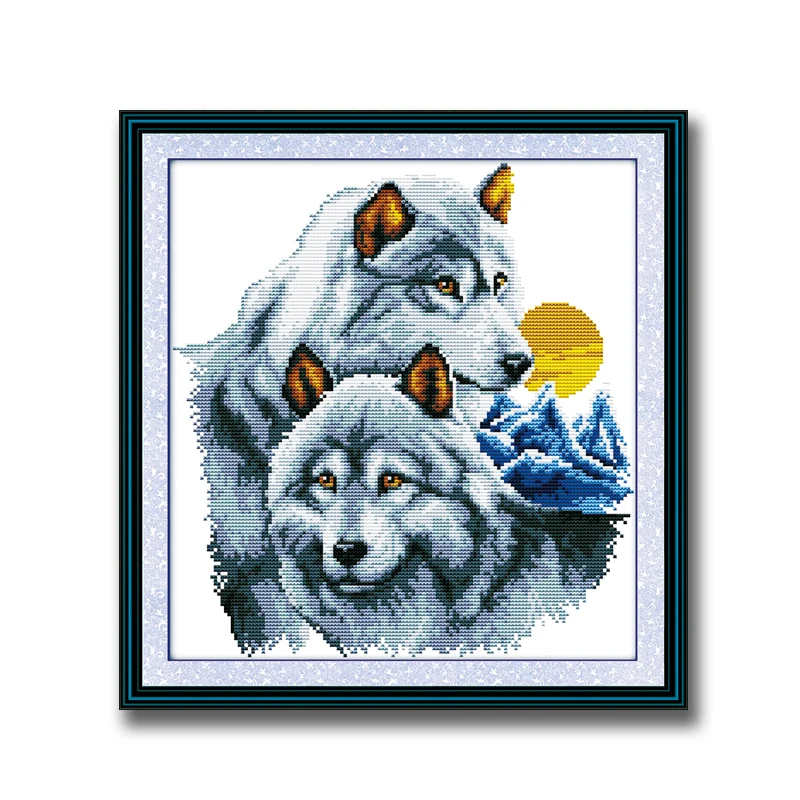 Набор для рукоделия DMC из холста с напечатанным счетом волка 14CT 11CT сделай сам