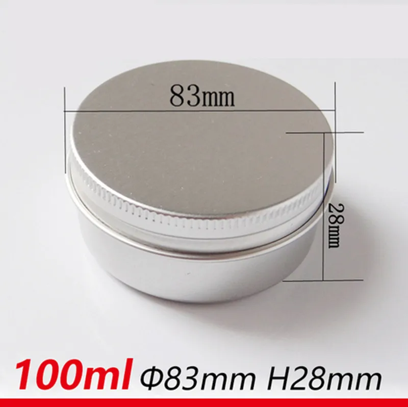 

10ps High Quality, Empty, silver, 100g Aluminum Pot Jars, Cosmetic Containers, With Lids,Eye cream,hair conditioner free tools
