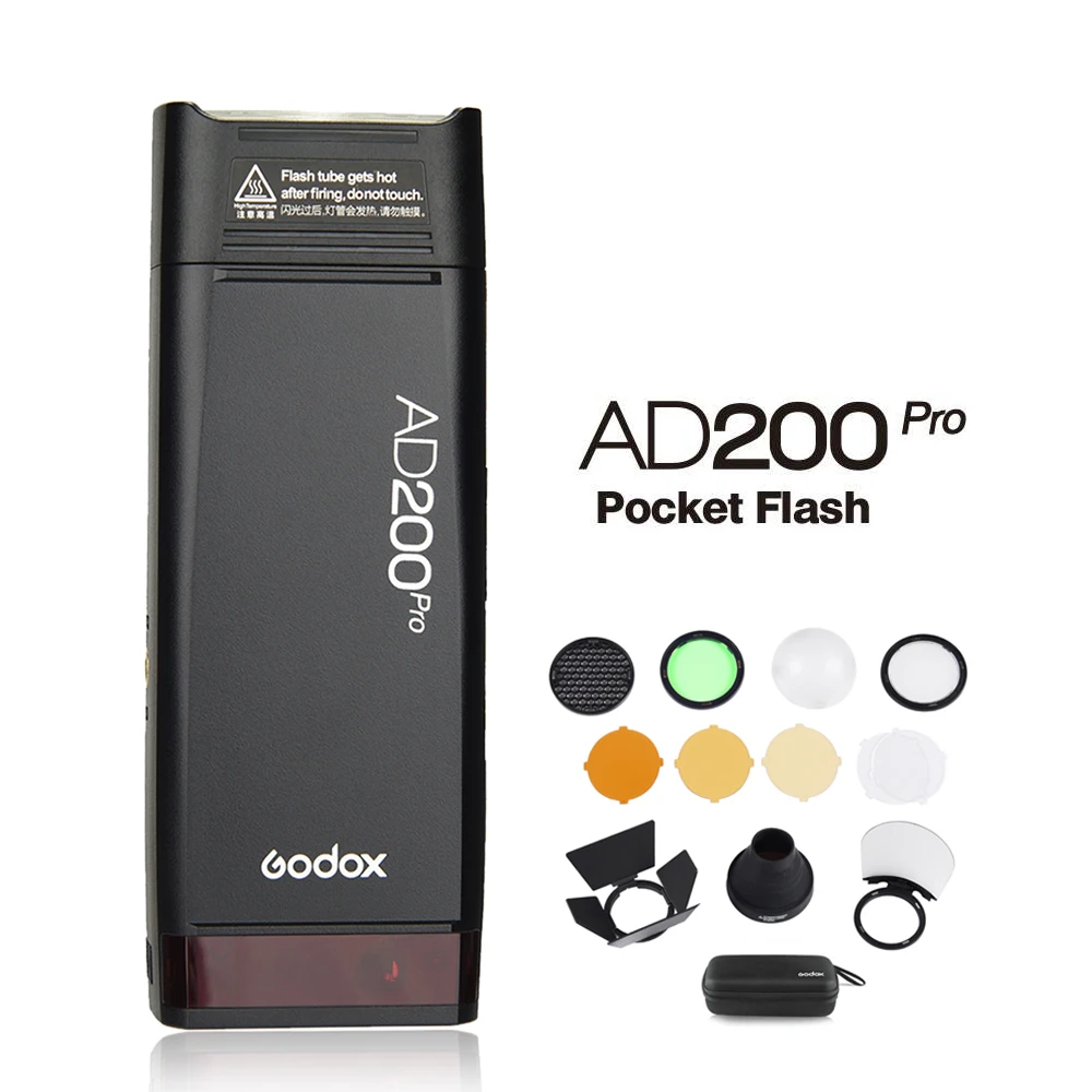 AD200PRO with AK-R1 Godox AD200Pro ttl 1/8000 HSS со встроенным 2,4G беспроводным X системой наружный светильник вспышки с батареей 2900mAh Lithimu - Цвет: AD200PRO with AK-R1