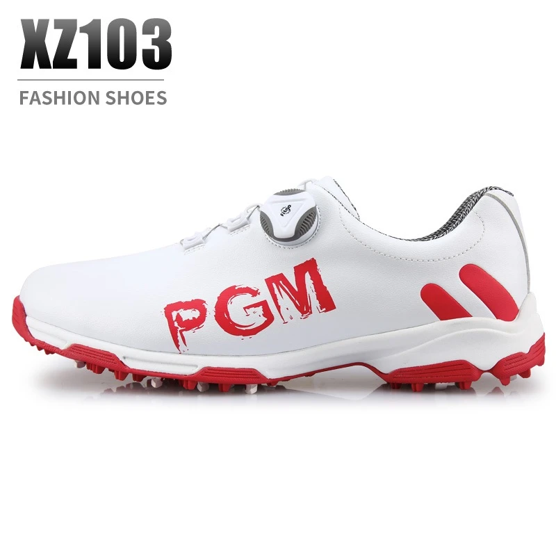 Pgm Golf Shoes Men Sports Waterproof Training Sneaker Male Knobs Buckle Shoelace Breathable Anti-Slip Spikes D0470 | Спорт и