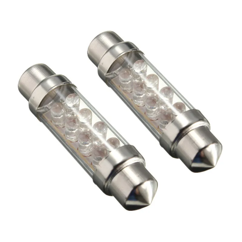 Новый 4x лампочка для салона автомобиля синий 42 мм 8 SMD купольный фестон