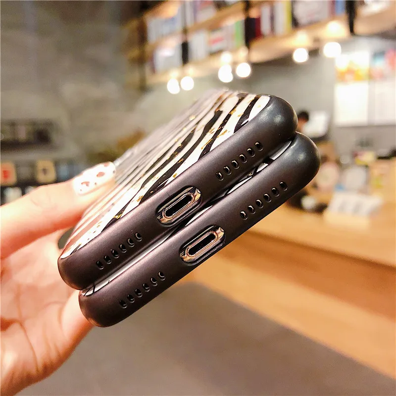 Модный золотой эпоксидный чехол из фольги для iphone X XR XS Max винтажный леопардовый 8 7