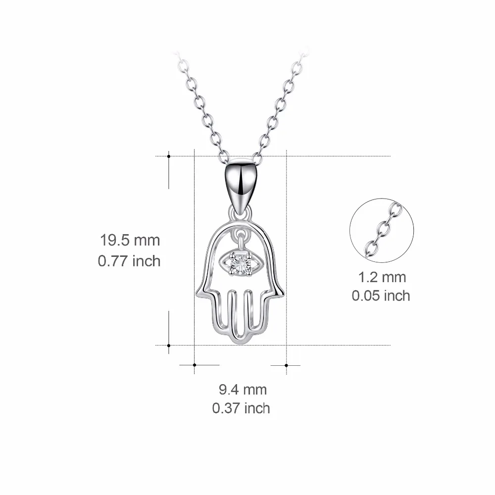 Колье из стерлингового серебра 925 пробы хрустальное ожерелье Хамса от сглаза Nazar