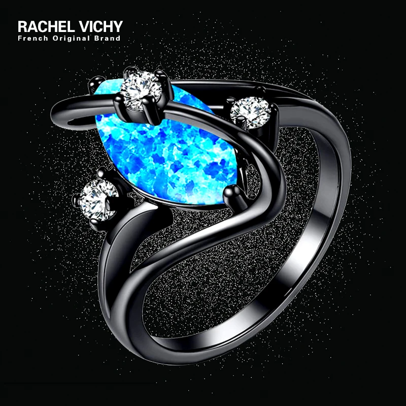 Женское кольцо с кристаллами RACHEL viши синее/розовое для помолвки WL R188|Кольца| |