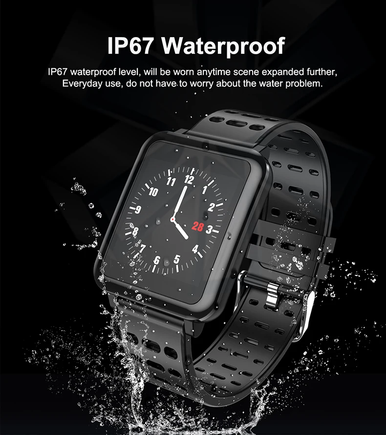 MKS Smartwatch IP67 водонепроницаемые носимые устройства Bluetooth Шагомер монитор сердечного ритма цветной дисплей умные часы для Android/IOS