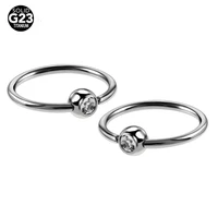 10pcslot 16g titanium captive rings cbr with gem ball bcr eyebrow tragus nose ring lip ring nose ring piercing body jewelry