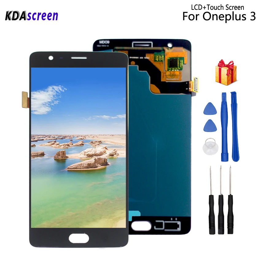ЖК дисплей AMOLED для Oneplus 3 T A3010 Оригинальный сенсорный с дигитайзером A3000 A3003|Экраны