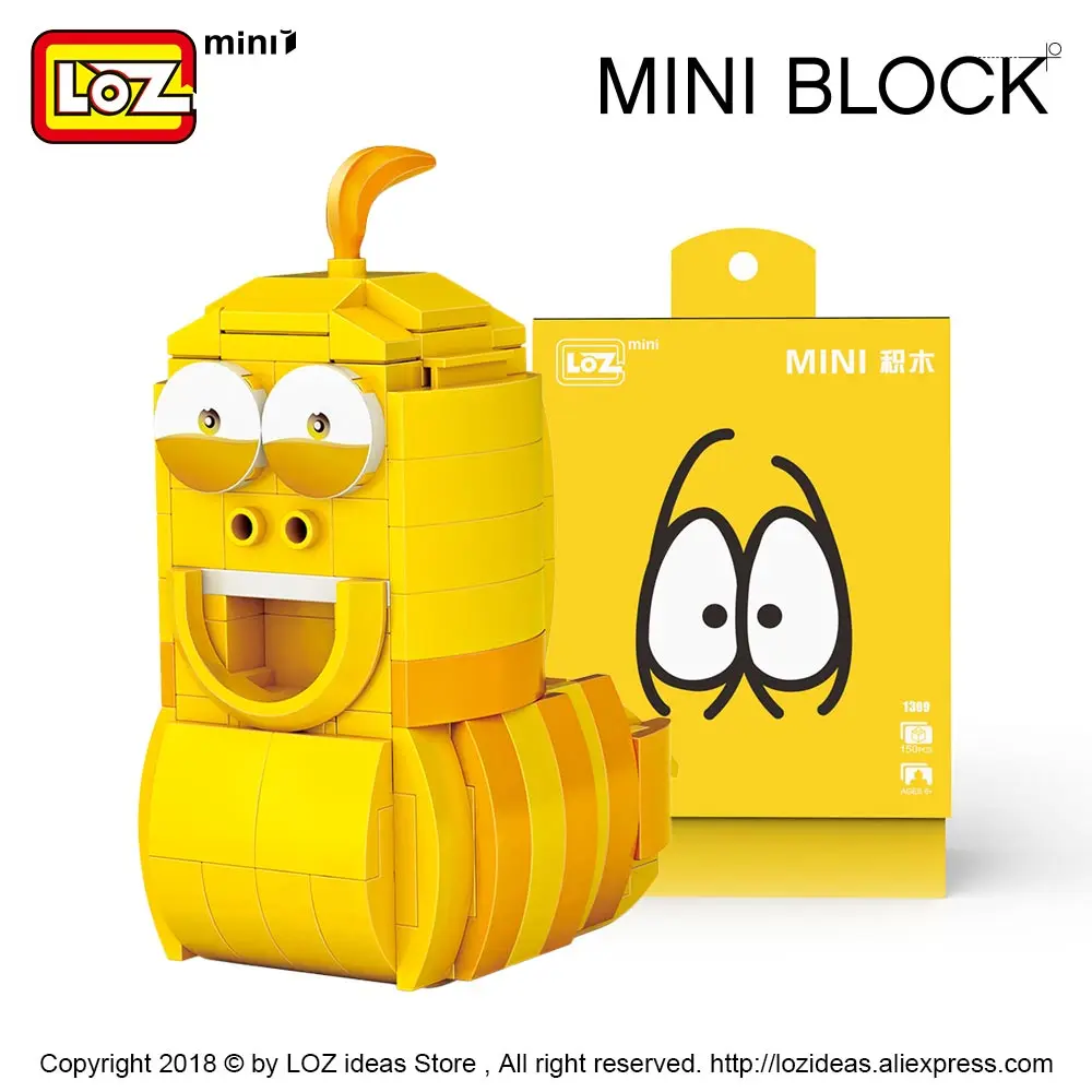 LOZ Mini Blocks Animal Cartoon Worm Set Assembly Anime Action Figure Kawaii Bricks Building Educational Toy DIY | Игрушки и хобби